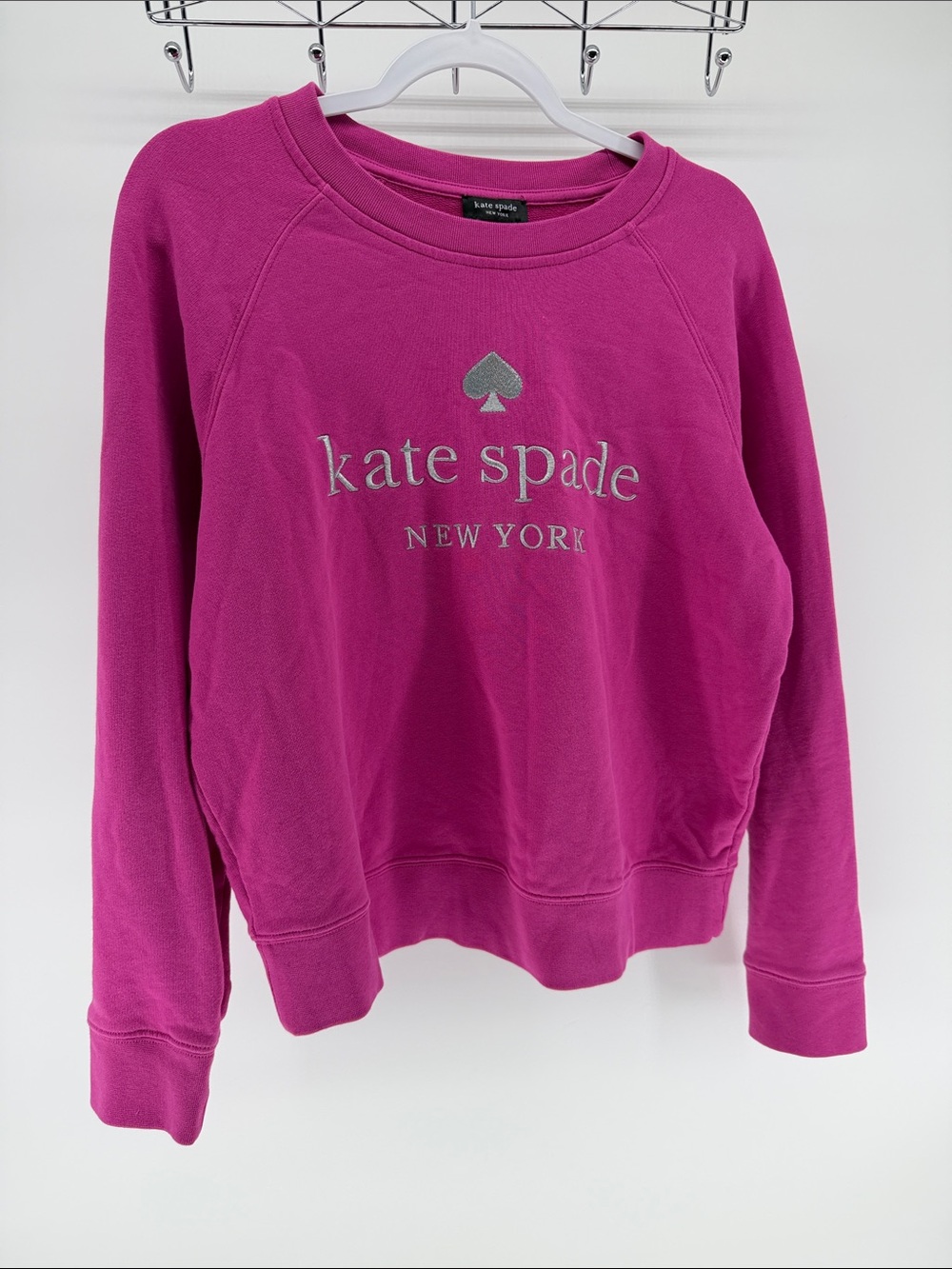 kate spade Fuchsia Logo Crewneck Sweatshirt